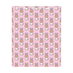Bunny Corgi Pattern Print Curtain