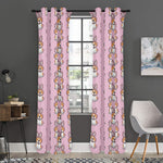 Bunny Corgi Pattern Print Curtain