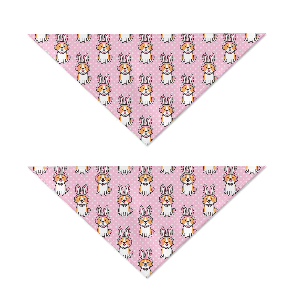 Bunny Corgi Pattern Print Dog Bandana