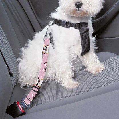 Bunny Corgi Pattern Print Dog Seat Belt