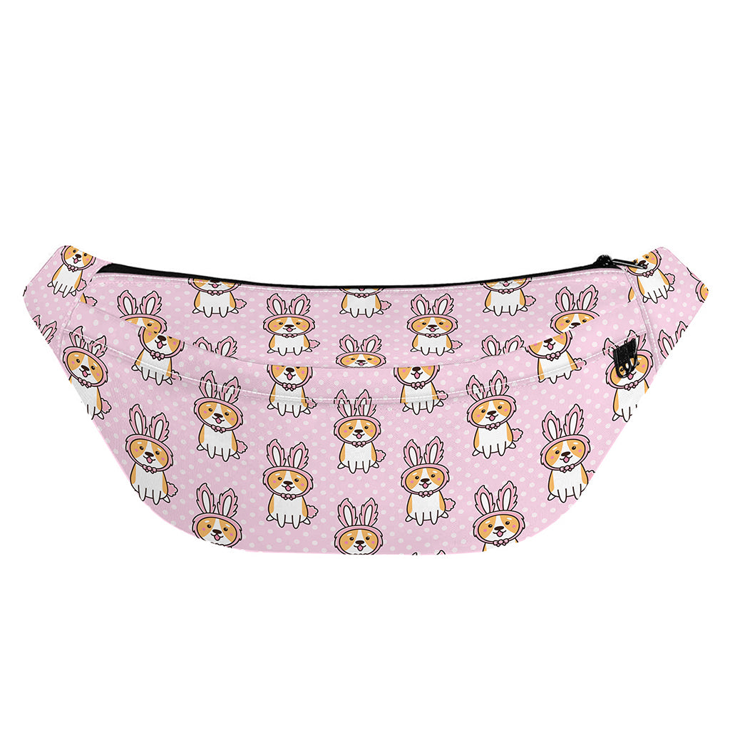 Bunny Corgi Pattern Print Fanny Pack