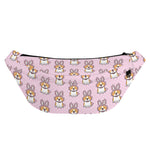 Bunny Corgi Pattern Print Fanny Pack