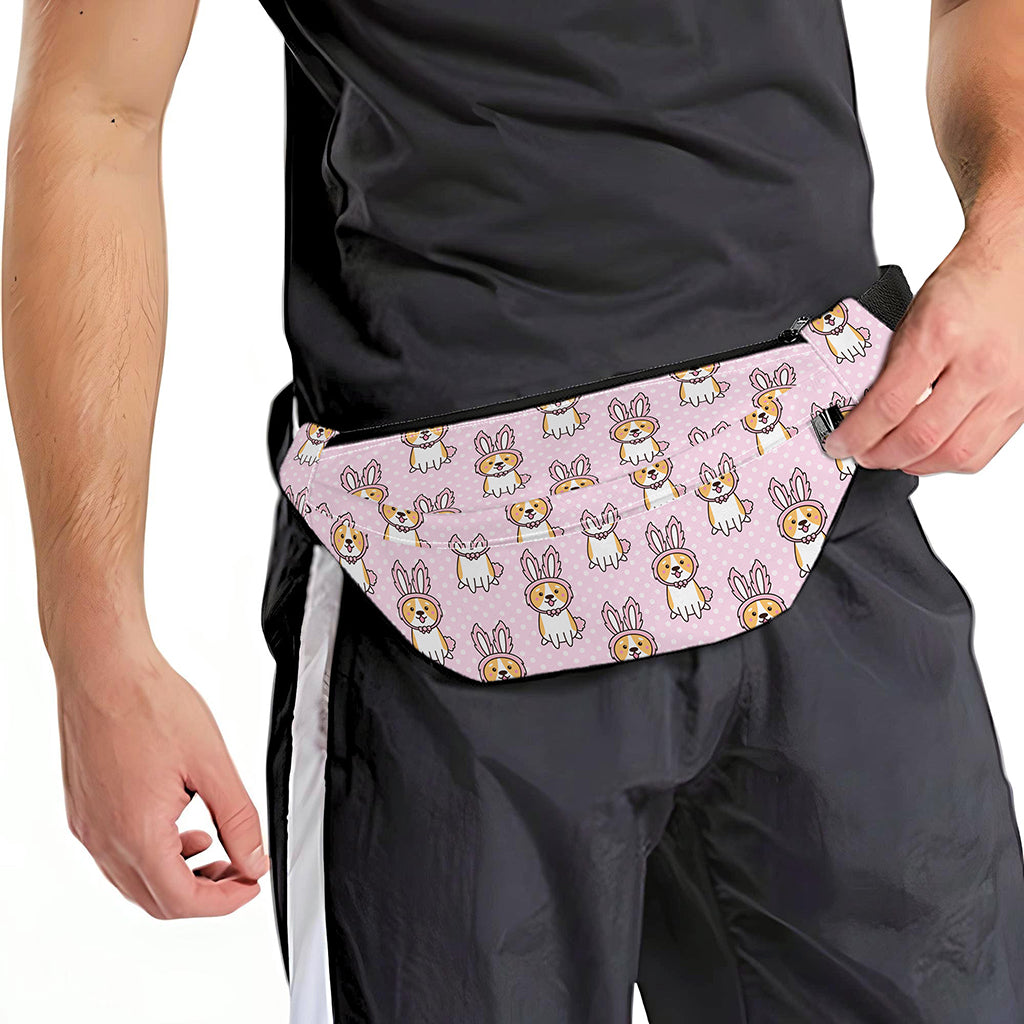 Bunny Corgi Pattern Print Fanny Pack