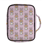 Bunny Corgi Pattern Print Front Pocket Bible Bag