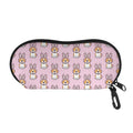 Bunny Corgi Pattern Print Glasses Case