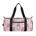 Bunny Corgi Pattern Print Gym Bag