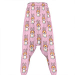 Bunny Corgi Pattern Print Hammer Pants
