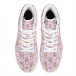 Bunny Corgi Pattern Print High Top Leather Sneakers