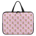 Bunny Corgi Pattern Print Laptop Sleeve With Handle