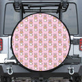 Bunny Corgi Pattern Print Leather Spare Tire Cover