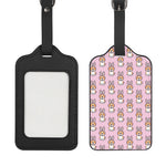 Bunny Corgi Pattern Print Luggage Tag