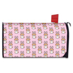 Bunny Corgi Pattern Print Mailbox Cover