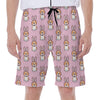 Bunny Corgi Pattern Print Men's Beach Shorts