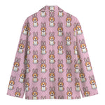 Bunny Corgi Pattern Print Men's Blazer