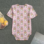 Bunny Corgi Pattern Print Men's Bodysuit