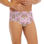 Bunny Corgi Pattern Print Men's Briefs
