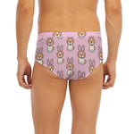 Bunny Corgi Pattern Print Men's Briefs
