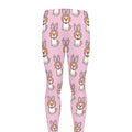 Bunny Corgi Pattern Print Men's Leggings