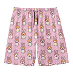 Bunny Corgi Pattern Print Men's Swim Trunks