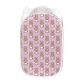 Bunny Corgi Pattern Print Mesh Laundry Hamper