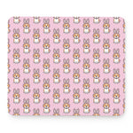 Bunny Corgi Pattern Print Mouse Pad