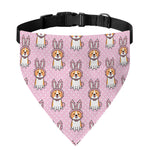 Bunny Corgi Pattern Print Over The Collar Dog Bandana