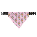 Bunny Corgi Pattern Print Over The Collar Dog Bandana