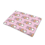Bunny Corgi Pattern Print Pet Cooling Mat Cover
