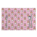 Bunny Corgi Pattern Print Placemat