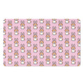 Bunny Corgi Pattern Print Polyester Doormat