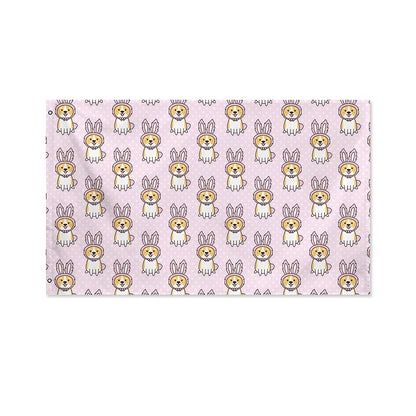 Bunny Corgi Pattern Print Polyester Flag