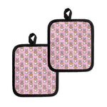 Bunny Corgi Pattern Print Pot Holders