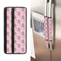 Bunny Corgi Pattern Print Refrigerator Handle Covers