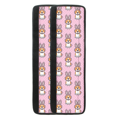 Bunny Corgi Pattern Print Refrigerator Handle Covers