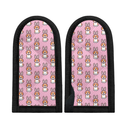 Bunny Corgi Pattern Print Skillet Handle Cover