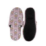 Bunny Corgi Pattern Print Slippers