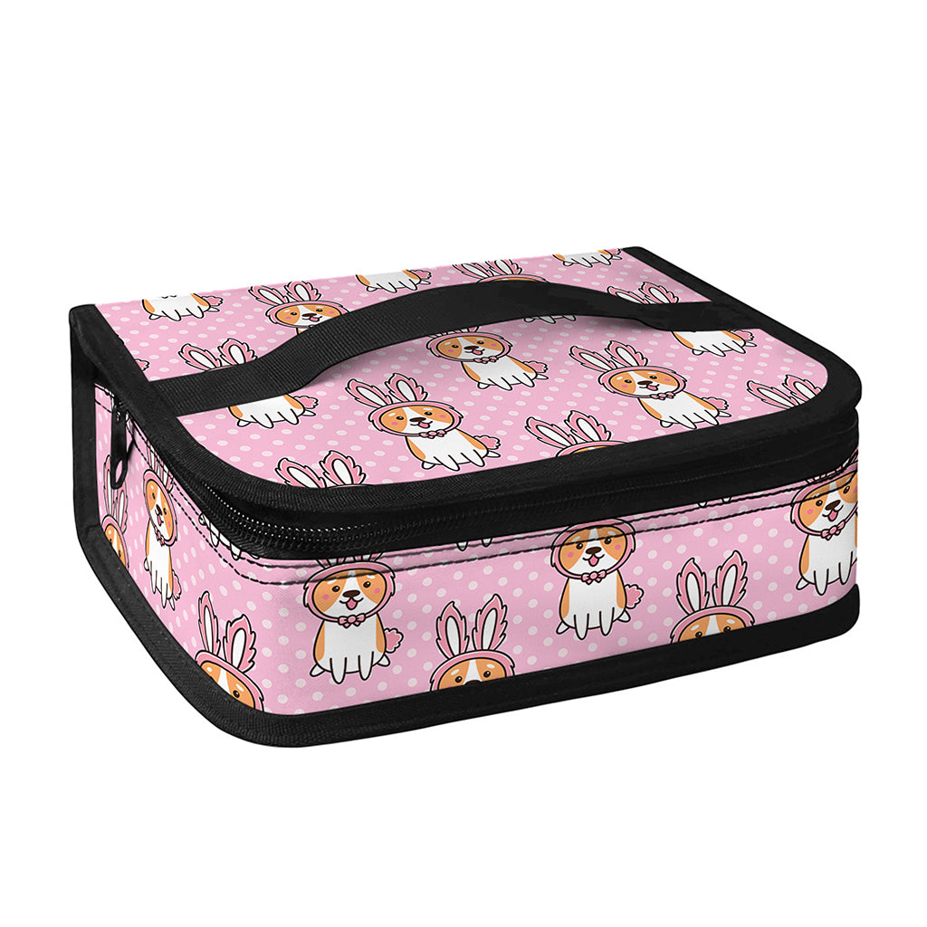 Bunny Corgi Pattern Print Small Lunch Bag