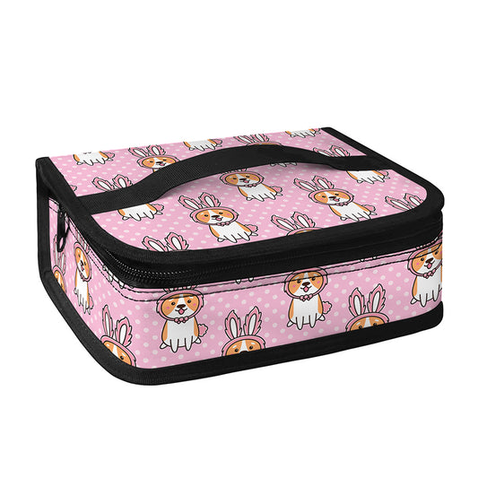 Bunny Corgi Pattern Print Small Lunch Bag