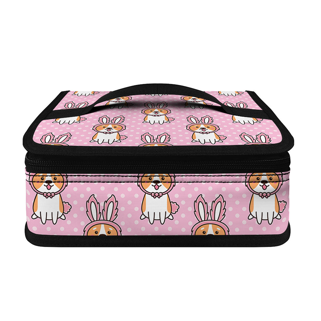 Bunny Corgi Pattern Print Small Lunch Bag