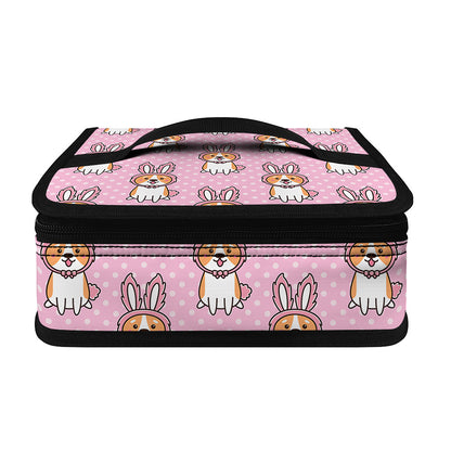 Bunny Corgi Pattern Print Small Lunch Bag