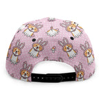 Bunny Corgi Pattern Print Snapback Cap