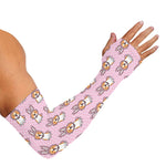 Bunny Corgi Pattern Print Sun Protection Arm Sleeves