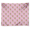 Bunny Corgi Pattern Print Tapestry