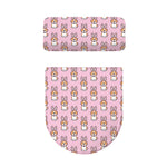 Bunny Corgi Pattern Print Toilet Lid And Tank Cover Set