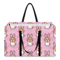 Bunny Corgi Pattern Print Utility Tote Bag