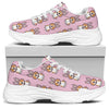 Bunny Corgi Pattern Print White Chunky Shoes