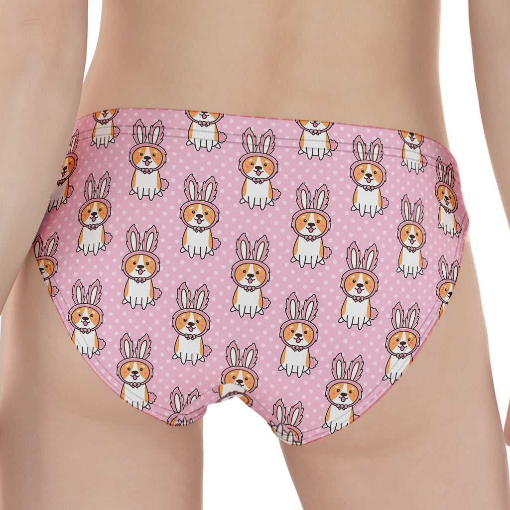 Bunny Corgi Pattern Print Women's Panties