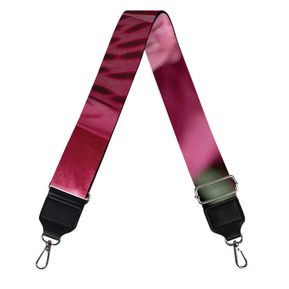 Burgundy Alstroemeria Print Bag Strap