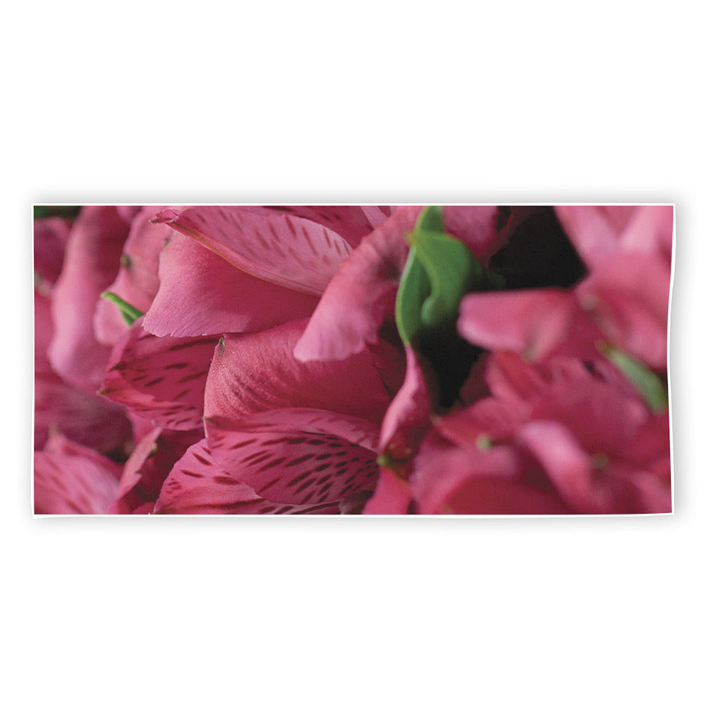 Burgundy Alstroemeria Print Beach Towel