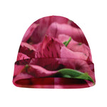 Burgundy Alstroemeria Print Beanie